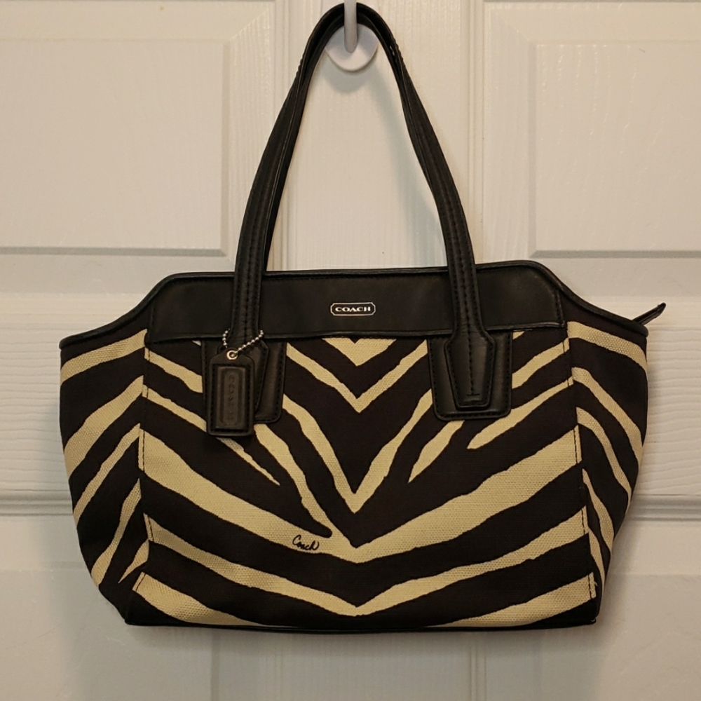 Coach Taylor Bette Zebra tote